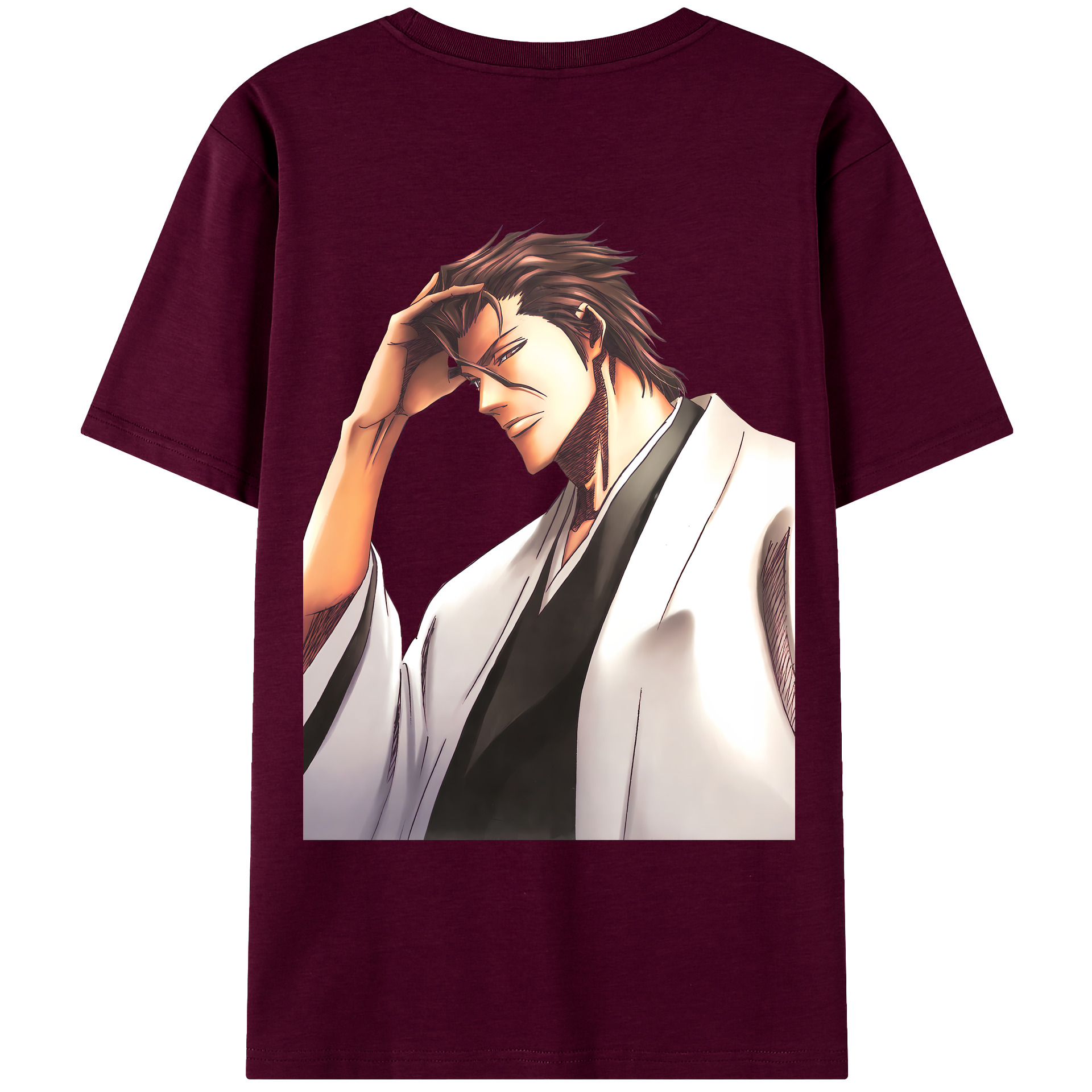 （画像用） ブリーチ 藍染 惣右介（あいぜん そうすけ） BLEACH Aizen Sousuke レディース半袖Tシャツ(バックプリント)